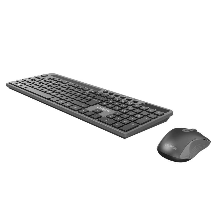 Everest KM-730 Kablosuz Siyah Multimedya Standart Q Klavye ve Mouse Set
