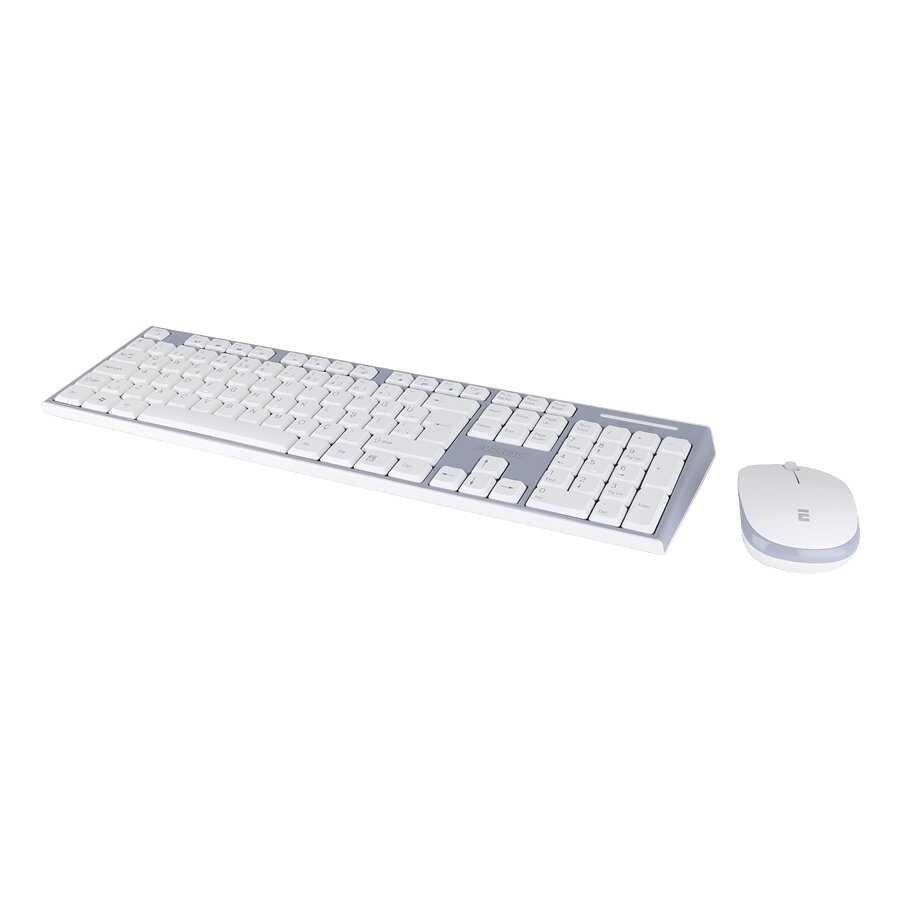 Everest KM-6063 USB Kablosuz Beyaz/Gri Multimedya Standart Q Klavye ve Mouse Set
