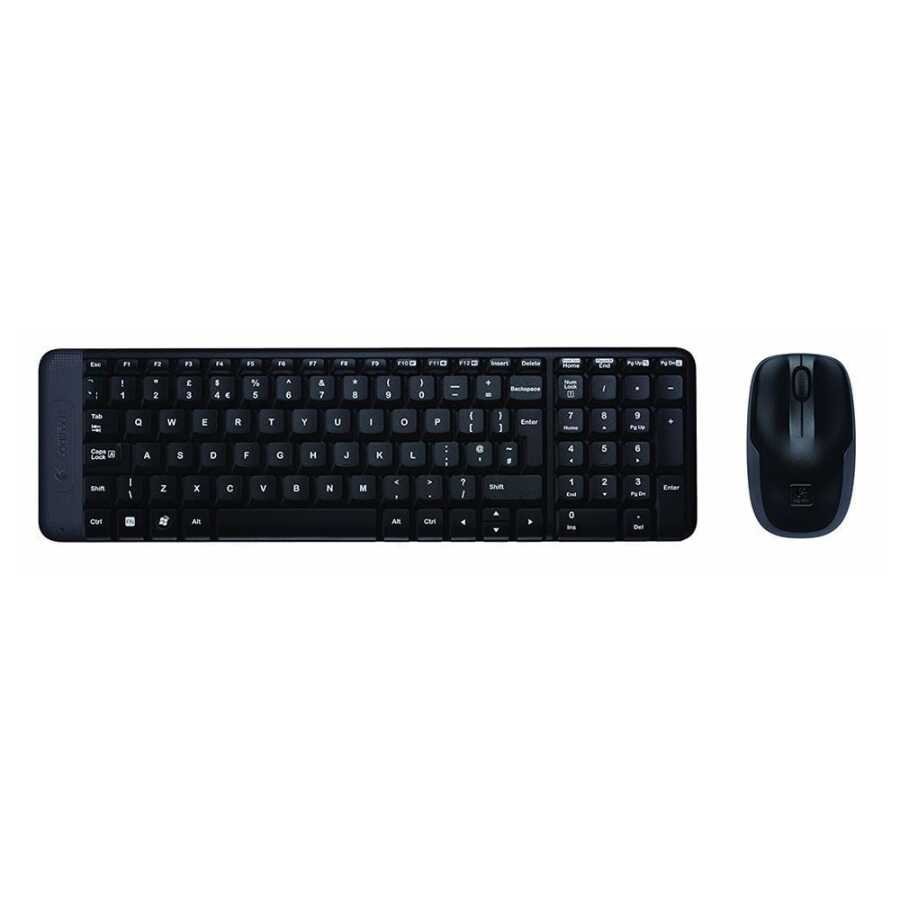 Logitech MK220 USB Kablosuz Siyah Standart Standart Q Klavye ve Mouse Set