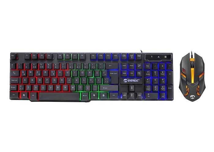 Everest KM-G77 X-Vayne USB Kablolu Siyah Gaming Standart Q Rainbow Aydınlatmalı Klavye ve Mouse Set
