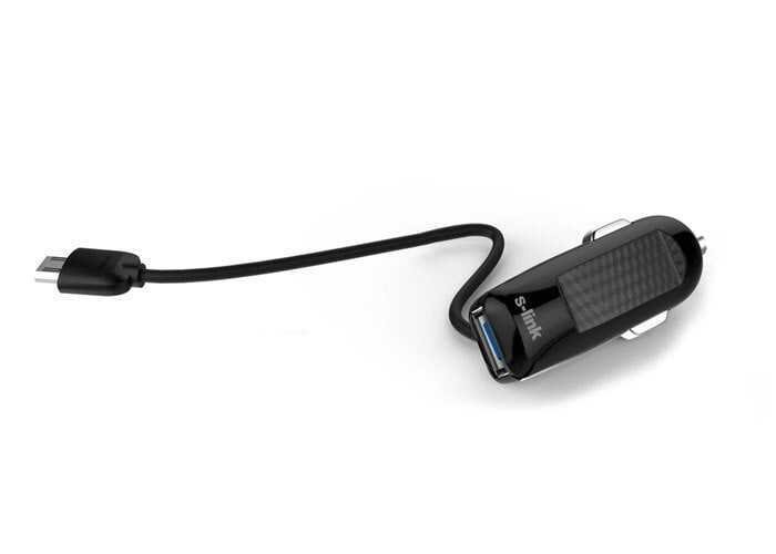 S-Link Slp-130 Pro 2100ma Çakmaktan Usb + Mıcro 5pın Araç Şarjı