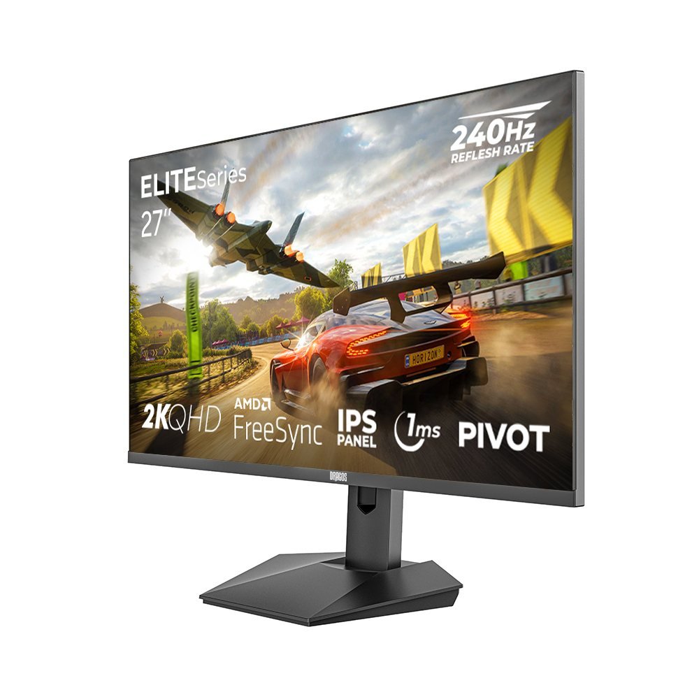 Dragos ELITESeries E270QHD240 1ms QHD 240hz 2560x1440 27 İnç FreeSync IPS Pivot Oyuncu Monitörü