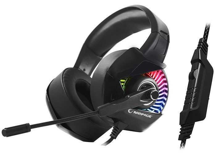 Rampage Rm-K66 Typhoon Siyah USB Kafa Bantlı Gaming 7.1 Mikrofonlu Kulaklık