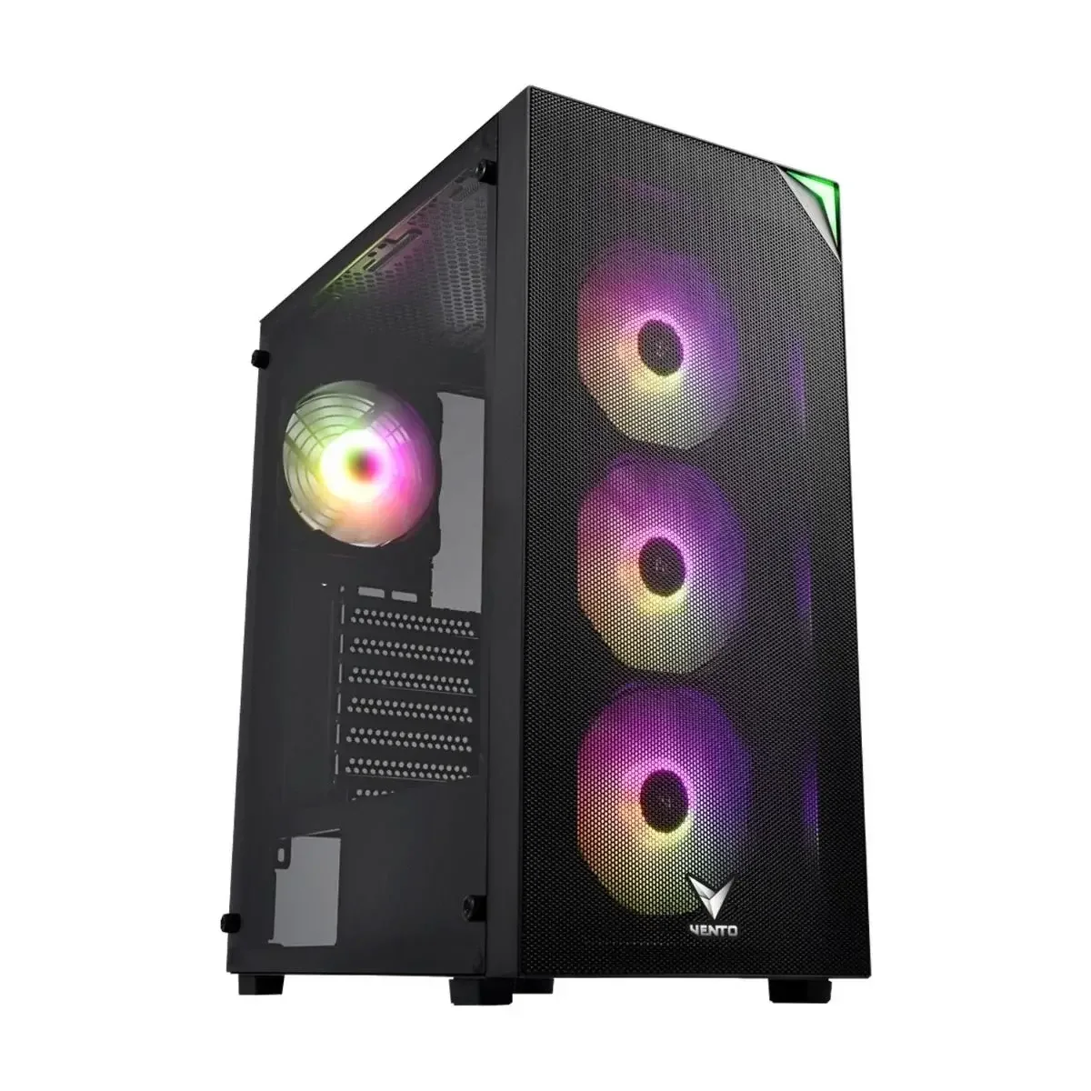Turbox AURA 3x Argb Fan USB 3.0 500w mATX Panaromik Temperli Gaming Kasa Siyah Outlet