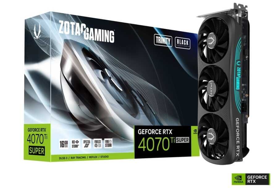 Zotac RTX4070Ti Super Trinity ZT-D40730D-10P Nvidia GDDR6x 256Bit Hdmi.Display Üç Fan 16GB Ekran Kartı