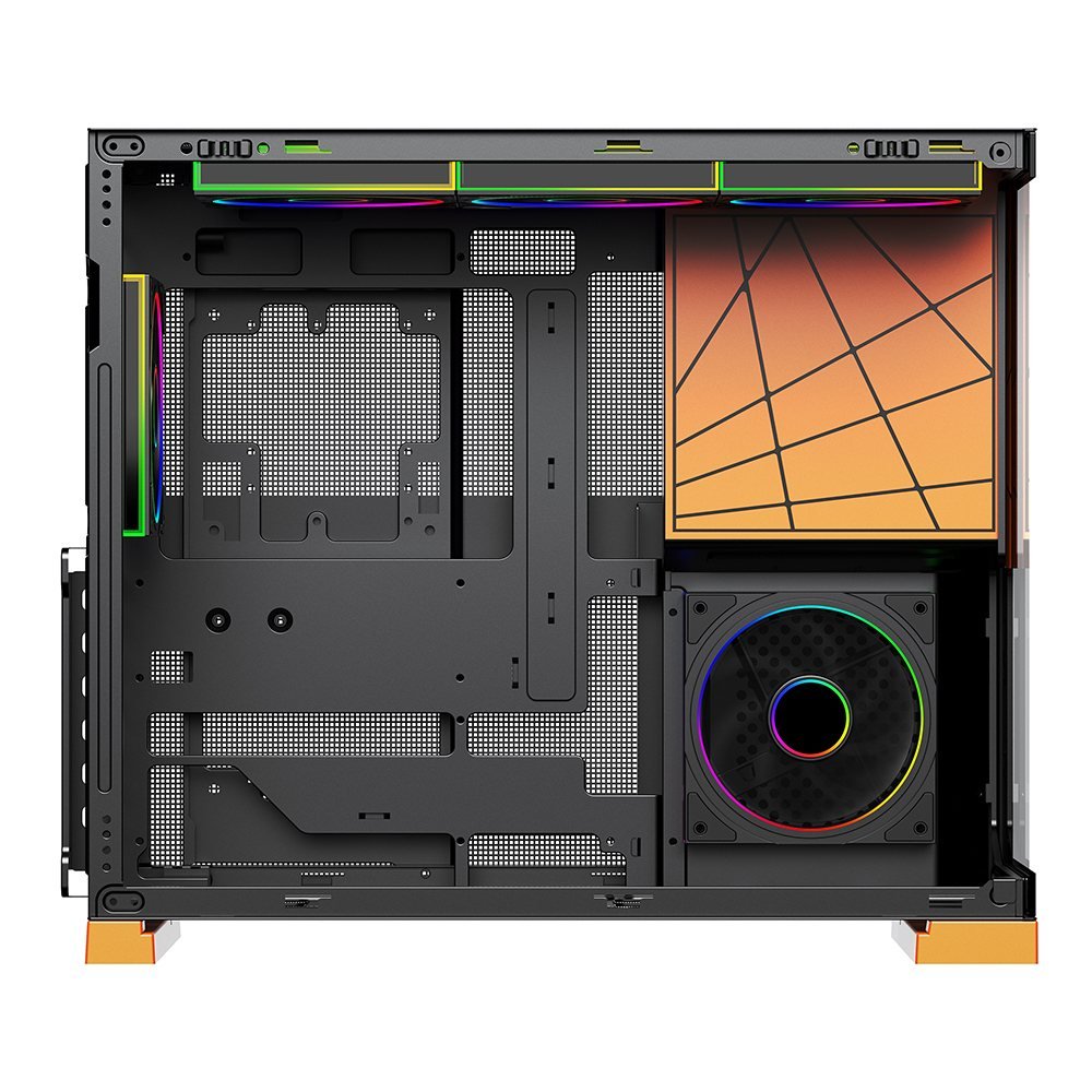 Dragos Prizma 5x Argb Fan Type-C 1000W 80+ Bronze PCIe 5.1 ATX 3.0 ATX Mid Tower Kasa Turuncu