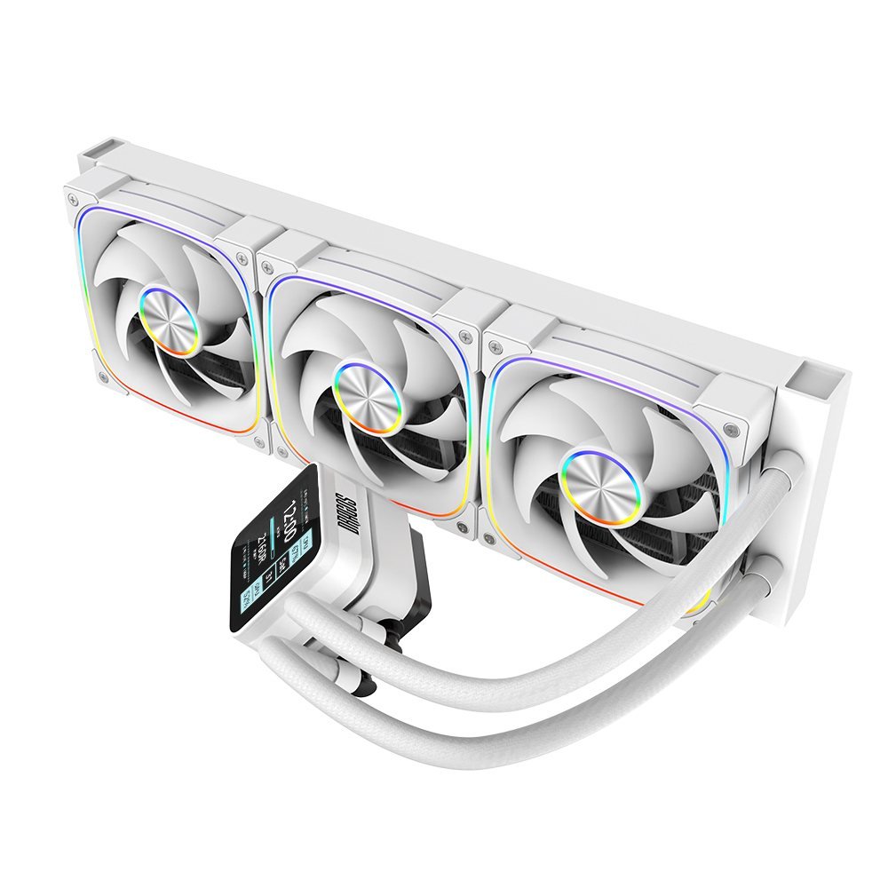 Dragos Rock LCD Ekranlı 360mm ARGB Beyaz İşlemci Sıvı Soğutucu